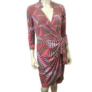 MAGGY LONDON WRAP AROUND 3/4 SLEEVE DRESS SIZE‎ 10